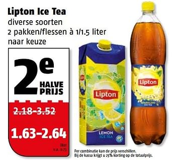 Aanbiedingen Lipton ice tea - Lipton - Geldig van 28/09/2015 tot 04/10/2015 bij Poiesz