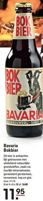 Aanbiedingen Bavaria bokbier - Bavaria - Geldig van 17/09/2015 tot 05/10/2015 bij Sligro