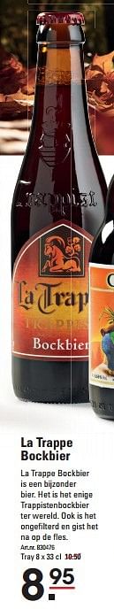 Aanbiedingen La trappe bockbier - La trappe - Geldig van 17/09/2015 tot 05/10/2015 bij Sligro