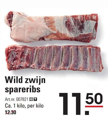 Aanbiedingen Wild zwijn spareribs - Huismerk - Sligro - Geldig van 17/09/2015 tot 05/10/2015 bij Sligro