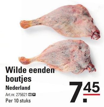 Aanbiedingen Wilde eenden boutjes nederland - Huismerk - Sligro - Geldig van 17/09/2015 tot 05/10/2015 bij Sligro