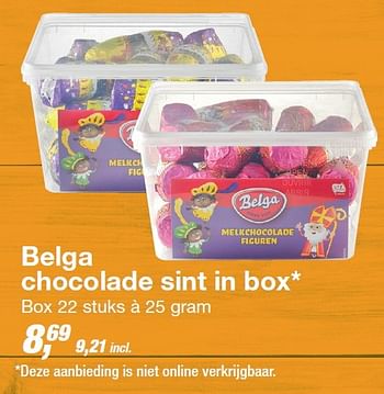 Aanbiedingen Belga chocolade sint in box - Belga - Geldig van 23/09/2015 tot 06/10/2015 bij Makro
