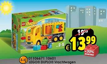 Aanbiedingen 10601 lego duplo vrachtwagen - Lego - Geldig van 03/10/2015 tot 18/10/2015 bij ToyChamp