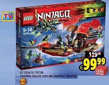Aanbiedingen 70738 laatste vlucht van de destiny` bounty - Lego - Geldig van 03/10/2015 tot 18/10/2015 bij ToyChamp