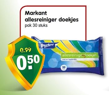 Aanbiedingen Markant allesreiniger doekjes - Markant - Geldig van 04/10/2015 tot 10/10/2015 bij Em-té