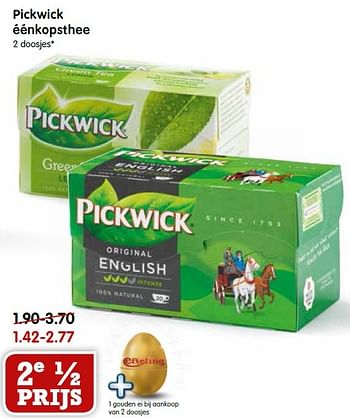 Aanbiedingen Pickwick éénkopsthee - Pickwick - Geldig van 04/10/2015 tot 10/10/2015 bij Em-té