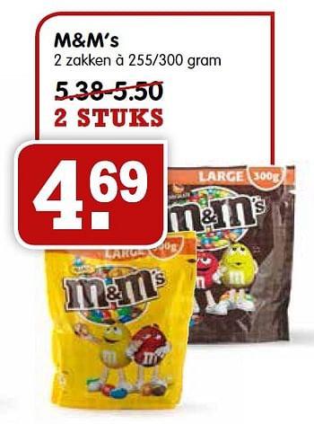 Aanbiedingen M+m`s - M&amp;M', s - Geldig van 04/10/2015 tot 10/10/2015 bij Em-té