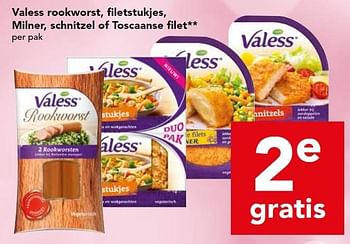 Aanbiedingen Valess rookworst, filetstukjes, milner, schnitzel of toscaanse filet - Valess - Geldig van 04/10/2015 tot 10/10/2015 bij Deen Supermarkten