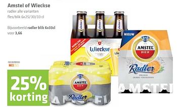 Aanbiedingen Amstel of wieckse - Amstel - Geldig van 01/10/2015 tot 07/10/2015 bij Attent