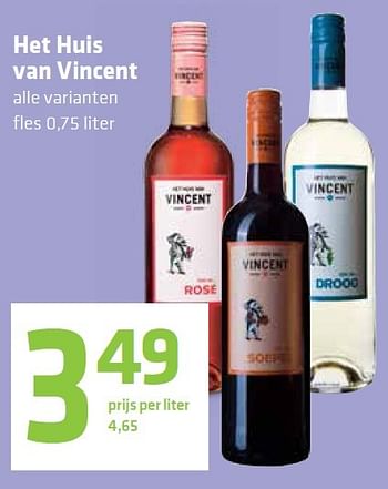 Aanbiedingen Het huis van vincent - Rode wijnen - Geldig van 01/10/2015 tot 07/10/2015 bij Attent