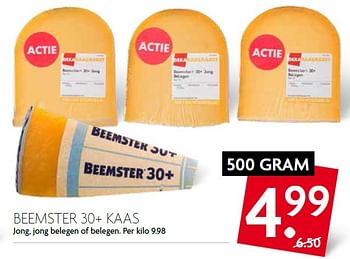 Aanbiedingen Beemster 30+ kaas jong, jong belegen of belegen - Beemster - Geldig van 04/10/2015 tot 10/10/2015 bij Deka Markt