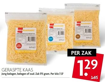 Aanbiedingen Geraspte kaas jong belegen, belegen of oud - Huismerk - Deka Markt - Geldig van 04/10/2015 tot 10/10/2015 bij Deka Markt
