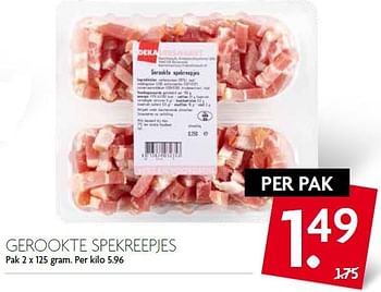 Aanbiedingen Gerookte spekreepjes - Huismerk - Deka Markt - Geldig van 04/10/2015 tot 10/10/2015 bij Deka Markt
