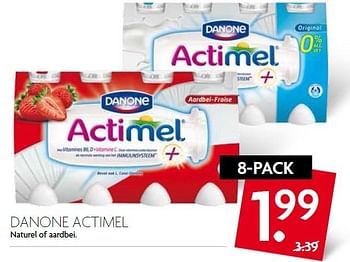 Aanbiedingen Danone actimel naturel of aardbei - Danone - Geldig van 04/10/2015 tot 10/10/2015 bij Deka Markt