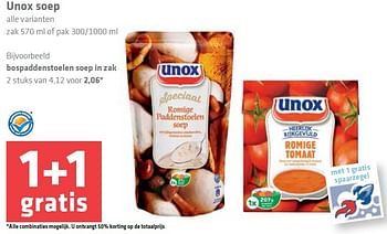Aanbiedingen Unox soep bospaddenstoelen soep in zak - Unox - Geldig van 01/10/2015 tot 07/10/2015 bij Spar