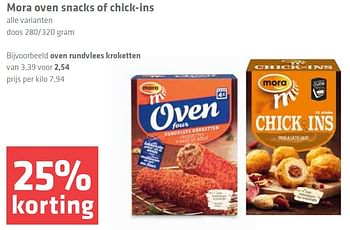 Aanbiedingen Mora oven snacks of chick-ins - Mora - Geldig van 01/10/2015 tot 07/10/2015 bij Spar