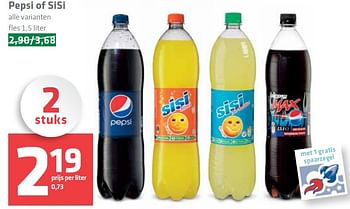 Aanbiedingen Pepsi of sisi - Pepsi - Geldig van 01/10/2015 tot 07/10/2015 bij Spar