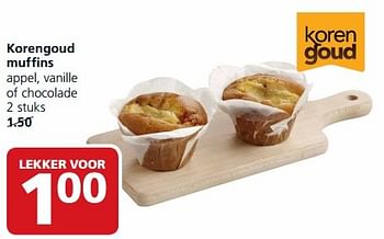 Aanbiedingen Korengoud muffins - Korengoud - Geldig van 05/10/2015 tot 11/10/2015 bij Jan Linders