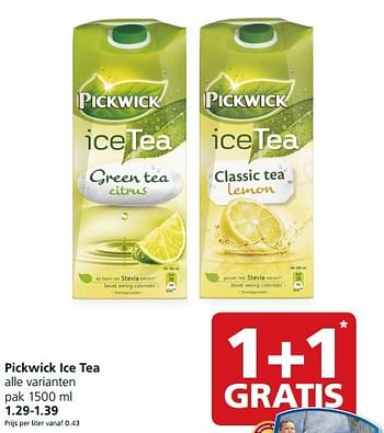 Aanbiedingen Pickwick ice tea - Pickwick - Geldig van 05/10/2015 tot 11/10/2015 bij Jan Linders
