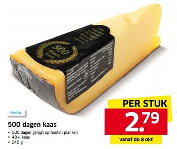 Aanbiedingen 500 dagen kaas - Huismerk - Lidl - Geldig van 05/10/2015 tot 11/10/2015 bij Lidl