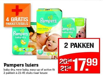 Aanbiedingen Pampers luiers - Pampers - Geldig van 05/10/2015 tot 11/10/2015 bij Coop