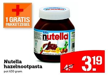 Aanbiedingen Nutella hazelnootpasta - Nutella - Geldig van 05/10/2015 tot 11/10/2015 bij Coop