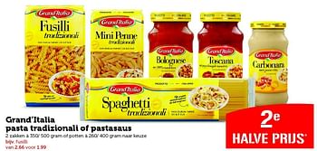 Aanbiedingen Grand`italia pasta tradizionali of pastasaus - grand’italia - Geldig van 05/10/2015 tot 11/10/2015 bij Coop