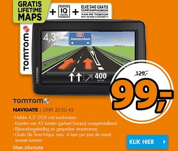 Aanbiedingen Tomtom navigatie start 20 eu 45 - TomTom - Geldig van 05/10/2015 tot 11/10/2015 bij Expert