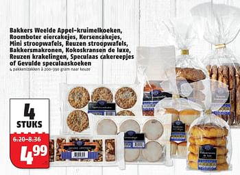Aanbiedingen Bakkers weelde appel-kruimelkoeken - Bakkersweelde - Geldig van 05/10/2015 tot 11/10/2015 bij Poiesz