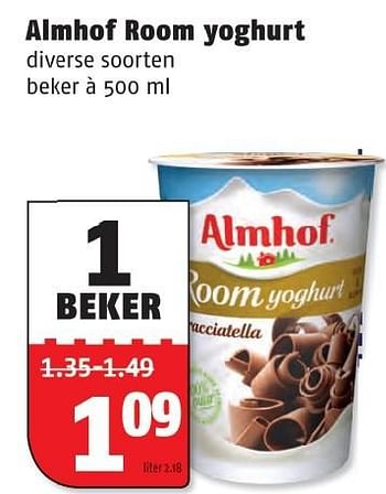 Aanbiedingen Almhof room yoghurt - Almhof - Geldig van 05/10/2015 tot 11/10/2015 bij Poiesz