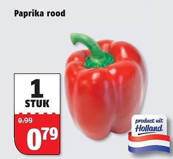 Aanbiedingen Paprika rood - Huismerk Poiesz - Geldig van 05/10/2015 tot 11/10/2015 bij Poiesz