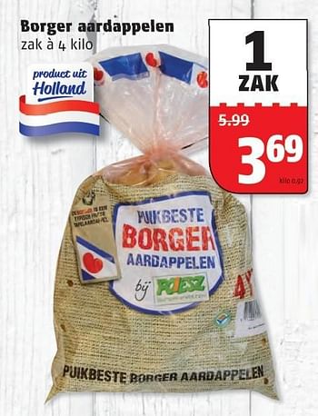 Aanbiedingen Borger aardappelen - Huismerk Poiesz - Geldig van 05/10/2015 tot 11/10/2015 bij Poiesz