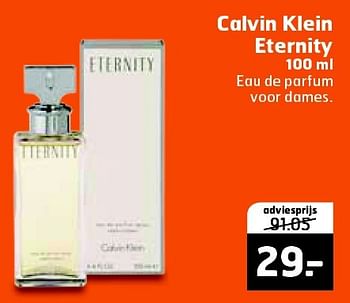 Aanbiedingen Calvin klein eternity - Calvin Klein - Geldig van 06/10/2015 tot 11/10/2015 bij Trekpleister