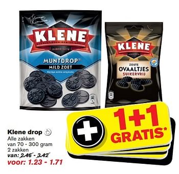 Aanbiedingen Klene drop - Klene - Geldig van 07/10/2015 tot 13/10/2015 bij Hoogvliet