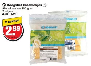 Aanbiedingen Hoogvliet kaasblokjes - Huismerk - Hoogvliet - Geldig van 07/10/2015 tot 13/10/2015 bij Hoogvliet