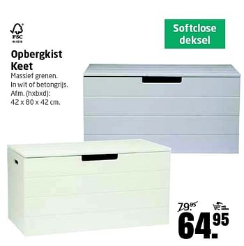 Aanbiedingen Opbergkist keet massief grenen - Huismerk - Formido - Geldig van 05/10/2015 tot 18/10/2015 bij Formido