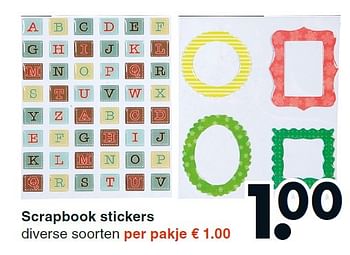 Aanbiedingen Scrapbook stickers - Huismerk - Wibra - Geldig van 05/10/2015 tot 17/10/2015 bij Wibra