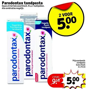 Aanbiedingen Parodontax tandpasta - Parodontax - Geldig van 06/10/2015 tot 18/10/2015 bij Kruidvat