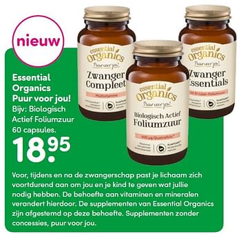 Aanbiedingen Biologisch actief foliumzuur - Essential organics - Geldig van 05/10/2015 tot 20/10/2015 bij da