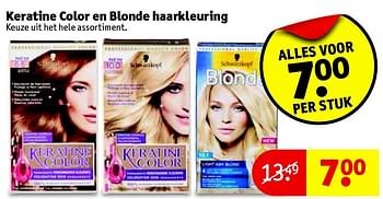 Aanbiedingen Keratine color en blonde haarkleuring - Schwartzkopf - Geldig van 06/10/2015 tot 18/10/2015 bij Kruidvat