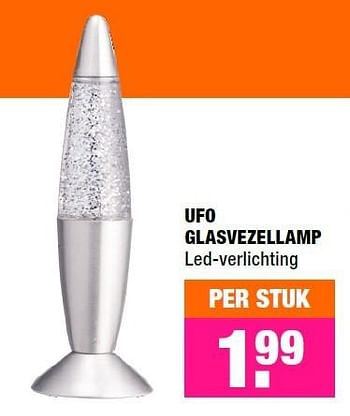 Aanbiedingen Ufo glasvezellamp - Huismerk - Big Bazar - Geldig van 05/10/2015 tot 18/10/2015 bij Big Bazar