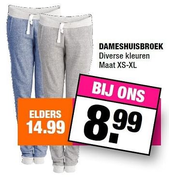 Aanbiedingen Dameshuisbroek - Huismerk - Big Bazar - Geldig van 05/10/2015 tot 18/10/2015 bij Big Bazar