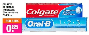 Aanbiedingen Colgate of oral-b tandpasta - Colgate - Geldig van 05/10/2015 tot 18/10/2015 bij Big Bazar