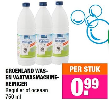 Aanbiedingen Groenland wasen vaatwasmachinereiniger - Groenland - Geldig van 05/10/2015 tot 18/10/2015 bij Big Bazar