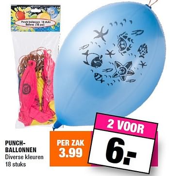 Aanbiedingen Punchballonnen - Huismerk - Big Bazar - Geldig van 05/10/2015 tot 18/10/2015 bij Big Bazar