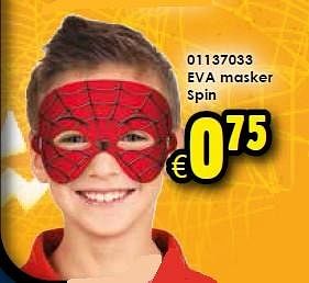 Aanbiedingen Eva masker spin - Huismerk - Toychamp - Geldig van 10/10/2015 tot 01/11/2015 bij ToyChamp