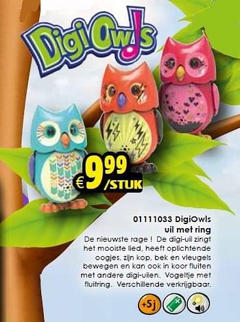 Aanbiedingen Digiowls uil met ring - Huismerk - Toychamp - Geldig van 10/10/2015 tot 01/11/2015 bij ToyChamp