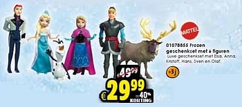 Aanbiedingen Frozen geschenkset met 6 figuren - Mattel - Geldig van 10/10/2015 tot 01/11/2015 bij ToyChamp