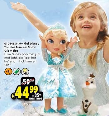 Aanbiedingen My first disney toddler princess snow glow elsa - Disney Princess - Geldig van 10/10/2015 tot 01/11/2015 bij ToyChamp