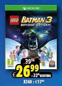 Aanbiedingen Batman 3 x360 - Warner Brothers Interactive Entertainment - Geldig van 10/10/2015 tot 01/11/2015 bij ToyChamp
